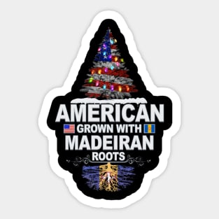 Christmas Tree  American Grown With Madeiran Roots - Gift for Madeiran From Madeira Sticker